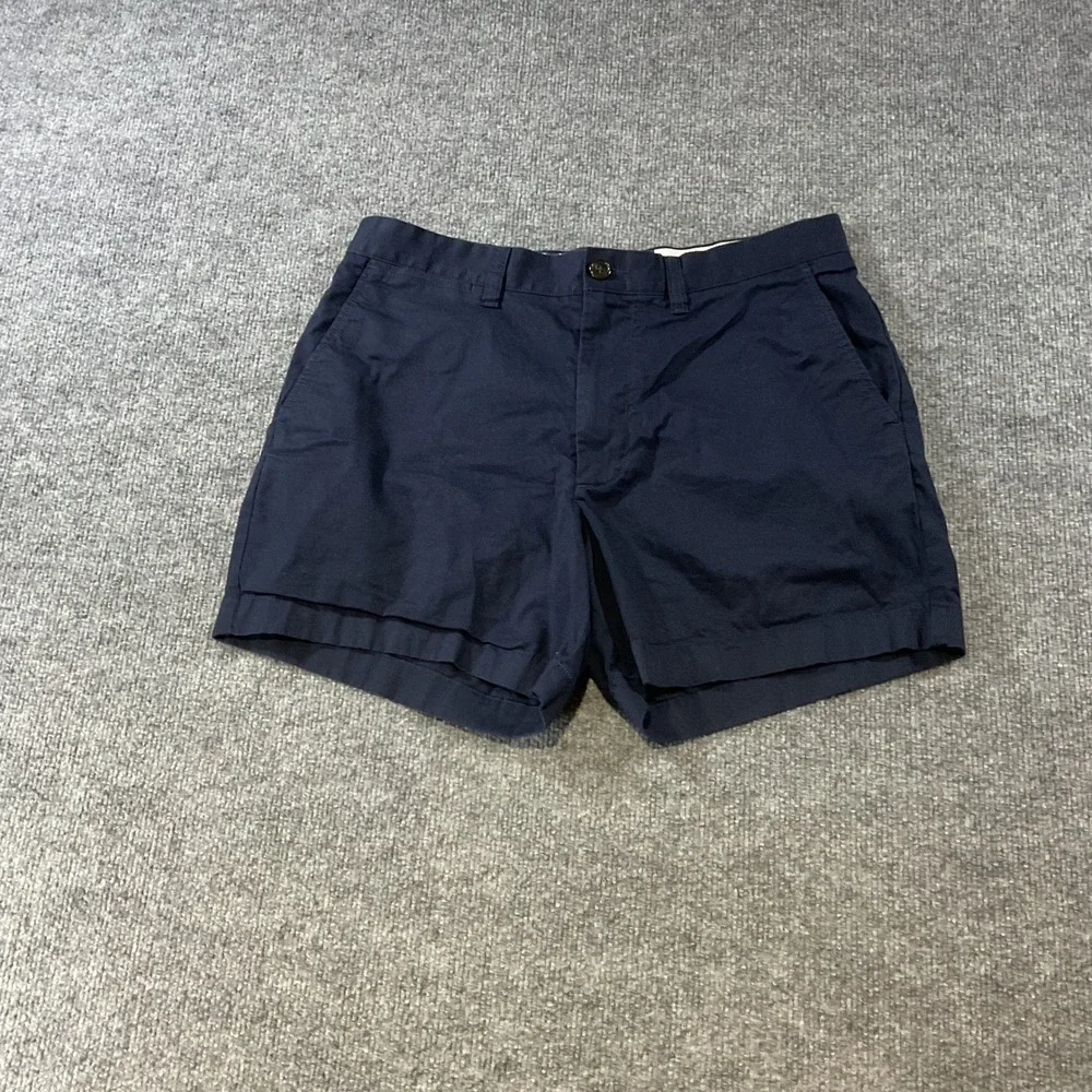J.Crew Mens 5 Inch Inseam Chino Shorts Navy Blue Size 31 Cotton Summer Oarsman